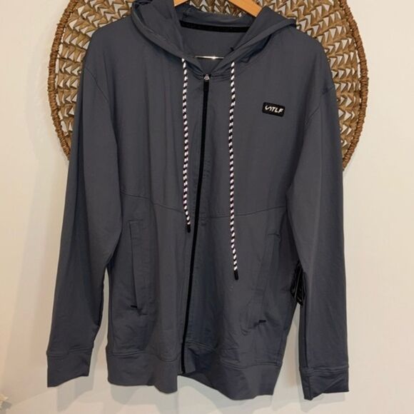 Other - TLF apparel vital infi-dry zip up hoodie turbulence gray size large NWT